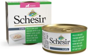 SCHESIR boite 150 g - Chiot - en gelée - Poulet avec aloès