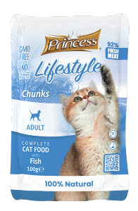 PRINCESSE LIFESTYLE POUCHES CHAT FISH 100G (POISSON)