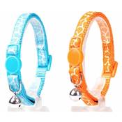 COLLIER POUR CHATS PYTHON NYLON 20-30cm / 10mm orange/bleu