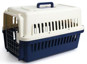 Cage de transport plastique + porte mtal 48,35 x 31,76 x 30,30cm