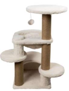 ARBRE A CHAT ORLANDO 65x60x84cm BLANC