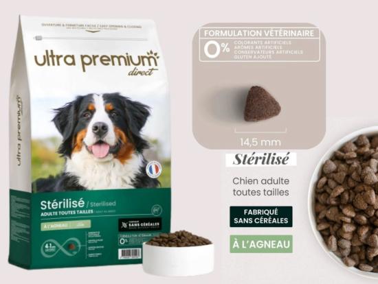 ULTRA PREMIUM SANS CEREALES CHIEN ADULTE STÉRILISÉ 12 KG