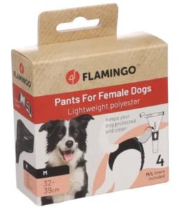 CULOTTE CHIEN SASHA NOIR M + 4 SERVIETTES