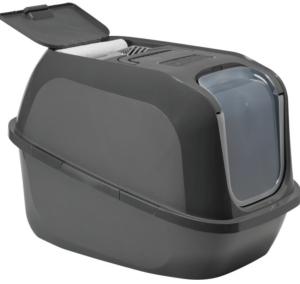 BAC LITIERE FERMÉ MEGA DELUXE 66X49X46CM GRIS