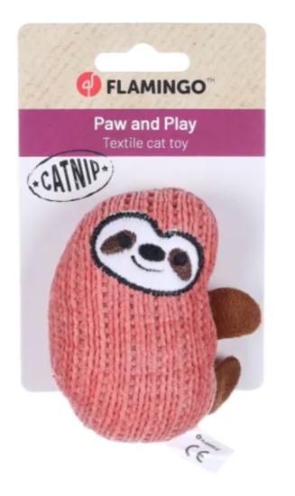 JOUET CHAT PARESSEUX ROUGE 7CM