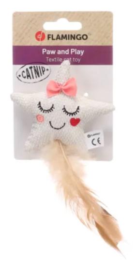 JOUET CHAT LOVU ÉTOILE BEIGE 9CM