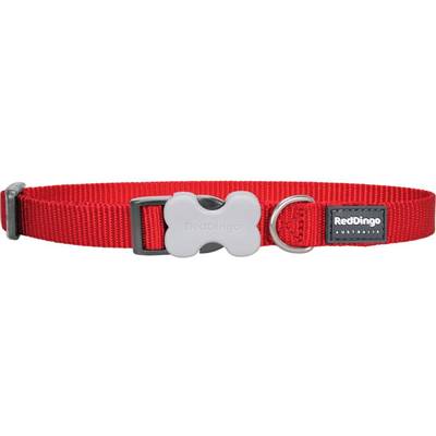RED DINGO Dog collier unis Classic Red S 15mm x 24-36cm