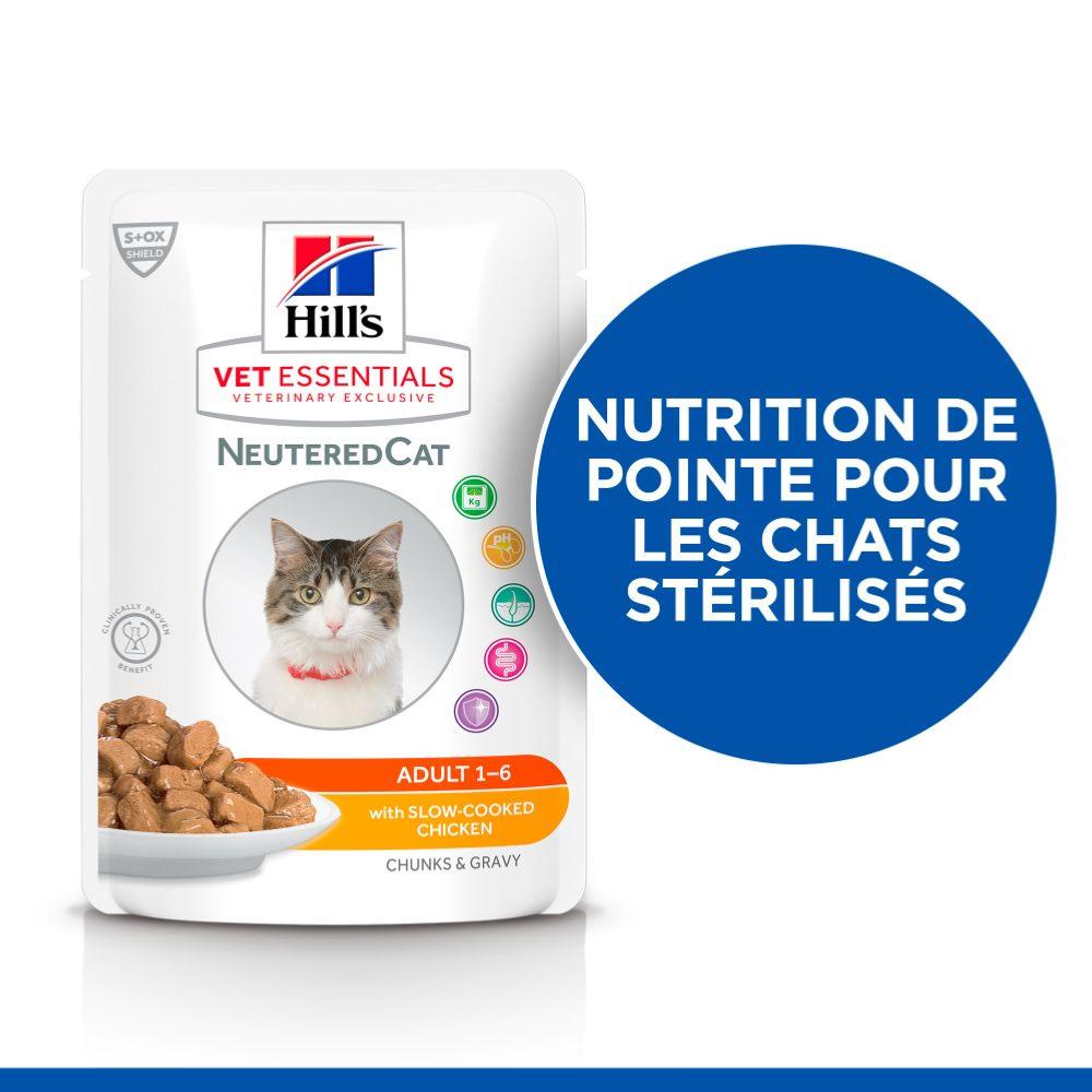 Hill's Vet Essentials Young Adult NeuteredCat sachet repas pour chat