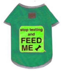TSHIRT "STOP TEXTING FEED ME" TAILLE 8