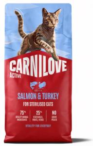 CARNILOVE ACTIVE CAT DRY -SALMON & TURKEY - STERILISED ADULT ALL BREEDS -6KG