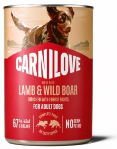 CARNILOVE -DOG CAN - PATE LAMB & WILD BOAR - 400G