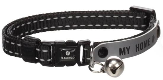 Chat Collier Jaggo Noir 20-34cm 10mm
