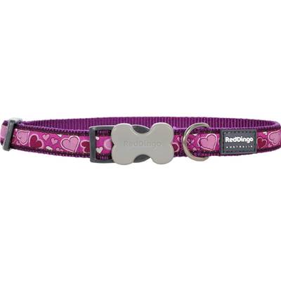 RED DINGO Dog collier Design Breezy Love Purple M 20mm x 31-47cm