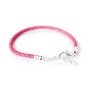 BRACELET FEMME CUIR ROSE 20cm