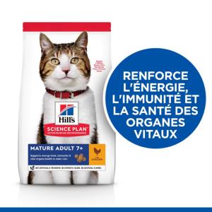 Hill's Science Plan Mature Adult croquettes pour chat âgé au poulet 1,5kg