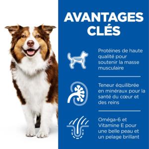 Hill's Science Plan croquettes pour Chien Adulte Mature 7+ Medium au Poulet 12kg