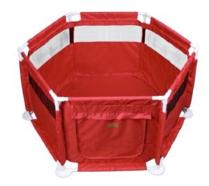 PARC CHIOT TISSUS 120cm H:60cm ROUGE