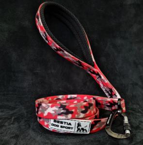 LAISSE BESTIA SPORT ROUGE CAMOUFLAGE