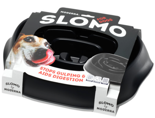 MODERNA Gamelle anti glouton SLOMO 475 ml NOIRE