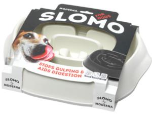 MODERNA Gamelle anti glouton SLOMO 950 ml BLANCHE