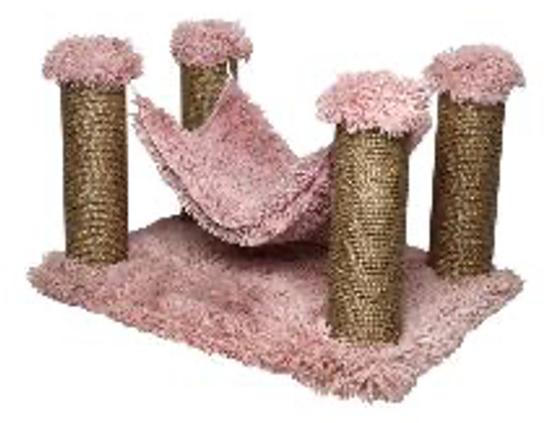 ARBRE A CHAT RENO 59x39x44cm ROSE