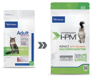 VET HPM ADULT WITH SALMON NEUTERED & ENTIRE CAT 3 kg
