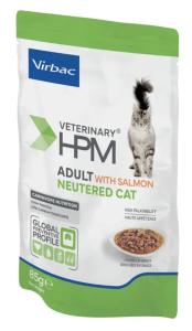 VIRBAC HPM WET CAT NEUT SALM CHUNK IN GRAVY 12x85g 