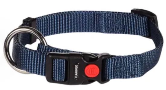 Chien Collier Ziggi Bleu foncé M 40-55cm + sécurité-lock