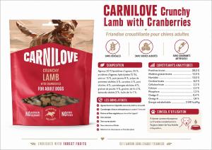 CARNILOVE -DOG CRUNCHY -SNACK LAMB WITH CRANBERRIES - 200G