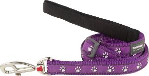 RED DINGO Dog laisse Design Desert Paws Purple M 20mm x 1.8m