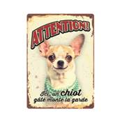 Panneau Métallique Chiot