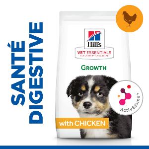 Hill's Vet Essentials PUPPY GROWTH ActivBiome+ croquettes pour Chiot de grande taille au Poulet 14kg