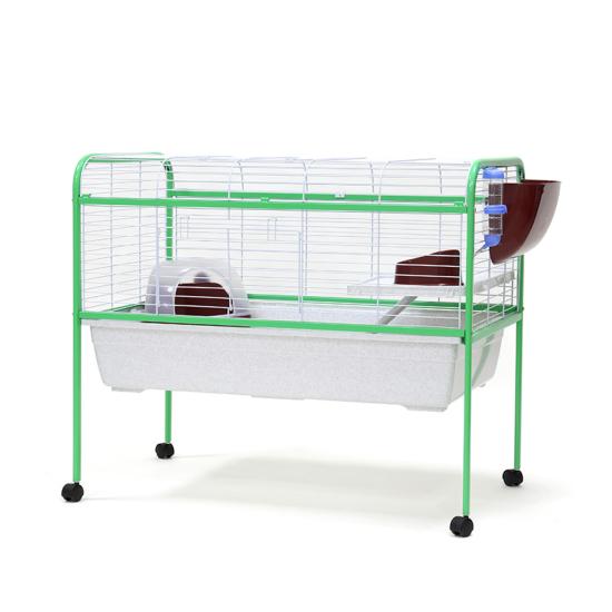 Cage lapin 102cm toute équipée + support à roulettes. 102x58x88.5cm