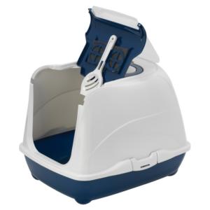 BAC A LITIERE FERMÉ FLIP CAT L 50CM BLEU