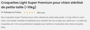 ULTRA PREMIUM CHIEN ADUTE STERILISE PETITE TAILLE 7 KG