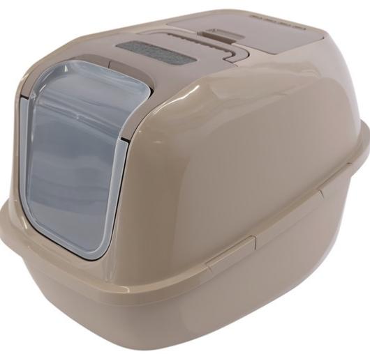 BAC LITIERE FERMÉ MEGA DELUXE 66X49X46CM BEIGE