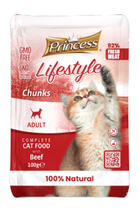 PRINCESSE LIFESTYLE POUCHES CHAT BOEUF 100G
