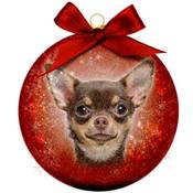 Boule de Noël givrée Chihuahua