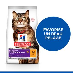 Hill's Science Plan Chat Adult Sensitive Stomach & Skin Poulet 7kg