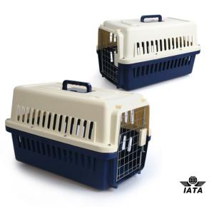 Cage de transport plastique + porte mtal 58,4 x 36,8 x 35,2cm