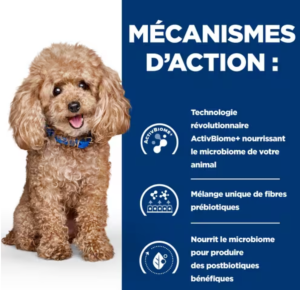 Hill's PRESCRIPTION DIET Gastrointestinal Biome Mini Croquettes pour petit Chien au Poulet 1 kg