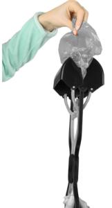 PELLE RAMASSE EXCREMENTS NOIR/GRIS 36cm