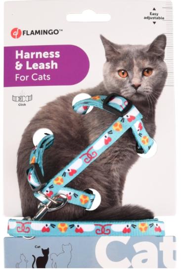 HARNAIS+LAISSE CHAT ARWEN BLEU