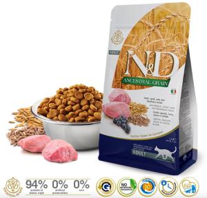 N&D ANCESTRAL GRAIN AGNEAU & MYRTILLE CHAT ADULTE 1,5 KG