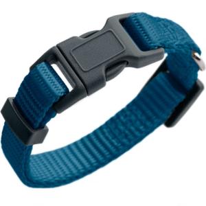 Collier London XXS-XS/Long 17 - 24 cm | Large 1,0 cm, bleu foncé