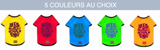 TSHIRT "LIFE IS BETTER WITH A DOG" TAILLE 8