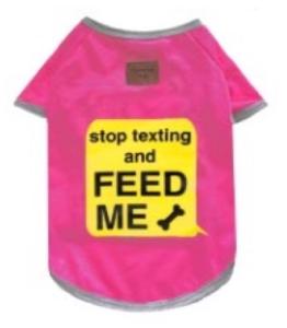 TSHIRT "STOP TEXTING FEED ME" TAILLE 1