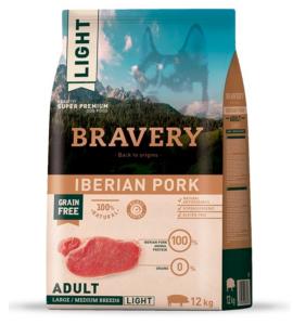 BRAVERY IBERIAN PORK ADULT LIGHT LARGE/MED 12 KG