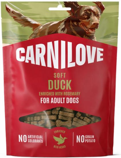 CARNILOVE -DOG SOFT - SNACK DUCK ENRICHED ROSEMARY -200G