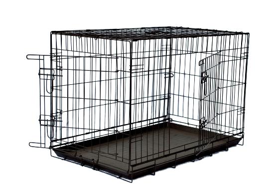 Cage propreté IRONLINE pliable 2 portes Noir S/60x43x50CM